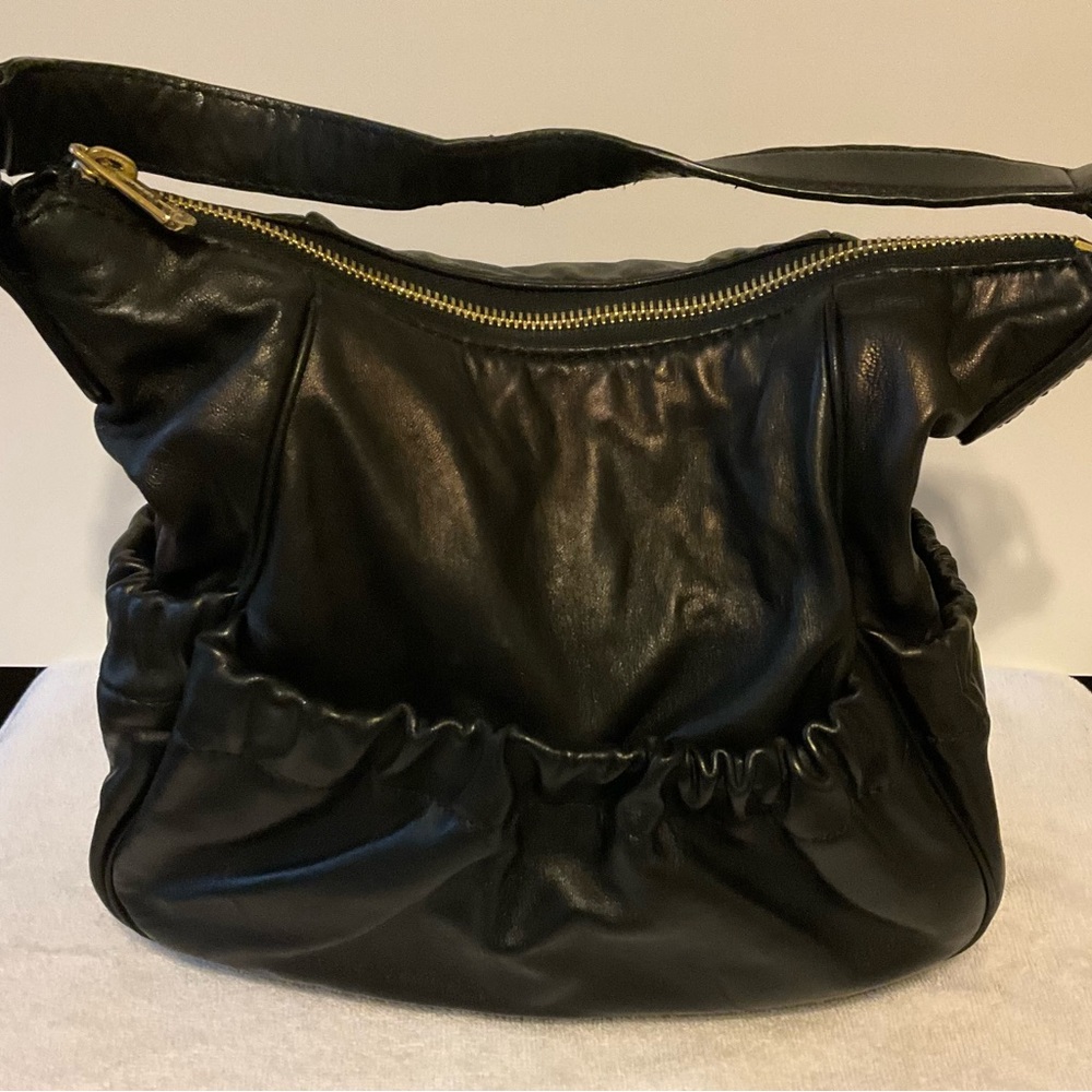 Michael Kors black leather hobo bag - Picture 1 of 8